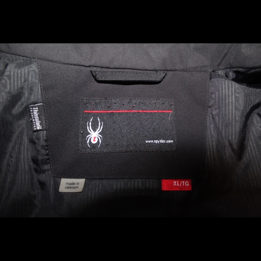 Black/Red Spyder spring ski coat